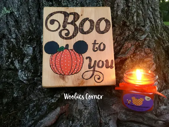 Complete Your Halloween Disney Decor with a Boo To You Wooden Sign