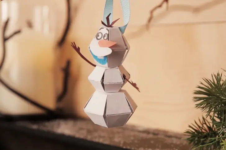 DIY Pop-Up Olaf Ornament Inspired by “Frozen, A Pop-Up Adventure” Book