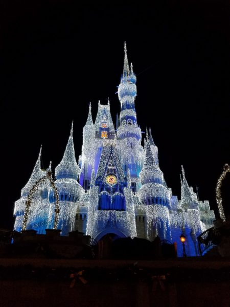 The Many Colors of Cinderella's Castle Holiday Lights