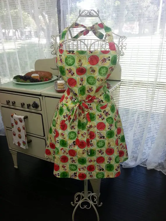 Fabulous Christmas Disney Apron to Add Magic to Baking and Cooking