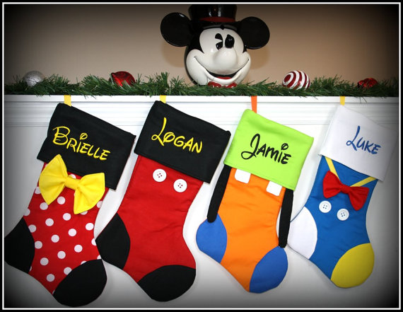 Getting Ready for the Holidays- Beautiful Disney Character Stockings