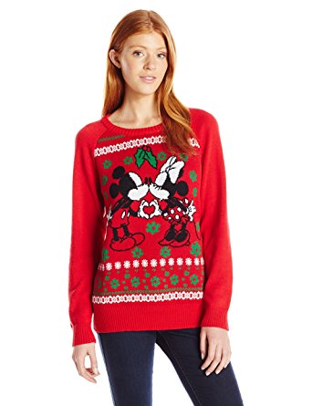 Too Cute to Be Ugly Disney Christmas Sweater with Mickey and Minnie