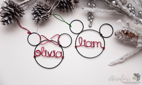 Elegant and Sophisticated Personalized Mickey Mouse Ornaments