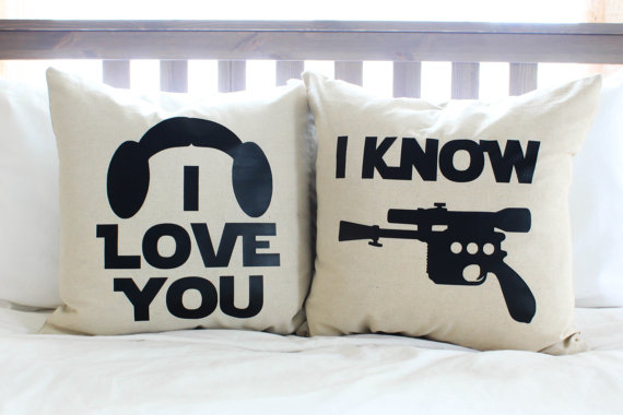Add a Little Star Wars Love to your Home with Han & Leia Pillows