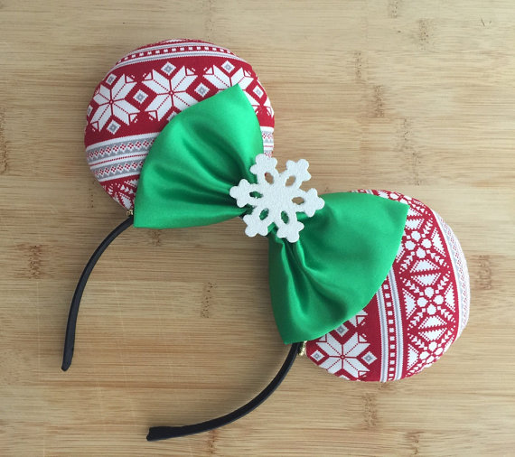 Adorable and Cozy Holiday Sweater Mouse Ear Headband