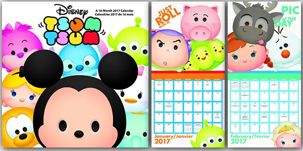 Stack Stack in the New Year with the Tsum Tsum 2017 Wall Calendar