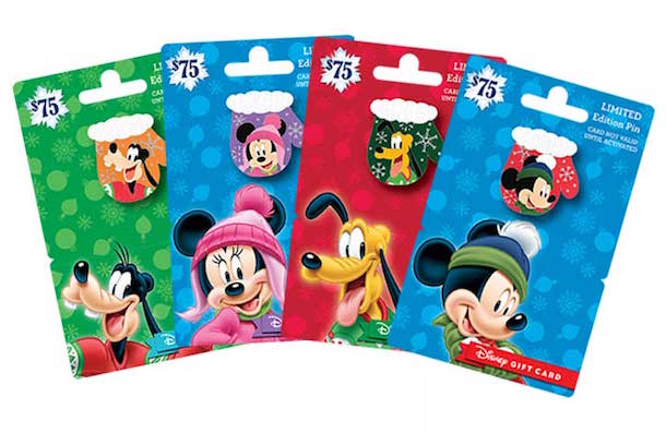 Collect all the New Disney Gift Card with Special Edition Holiday Pins
