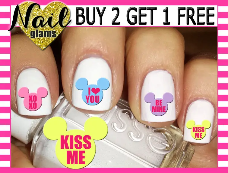 Treat Your Nails with Delightful Disney Valentines Nail Decals