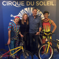 NFL Pro-Bowl Players and ESPN's Mike Golic Pay a Visit to Cirque du Soleil