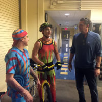 NFL Pro-Bowl Players and ESPN's Mike Golic Pay a Visit to Cirque du Soleil