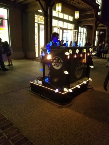 The Strolling Piano Provides Live Entertainment at Disney Springs