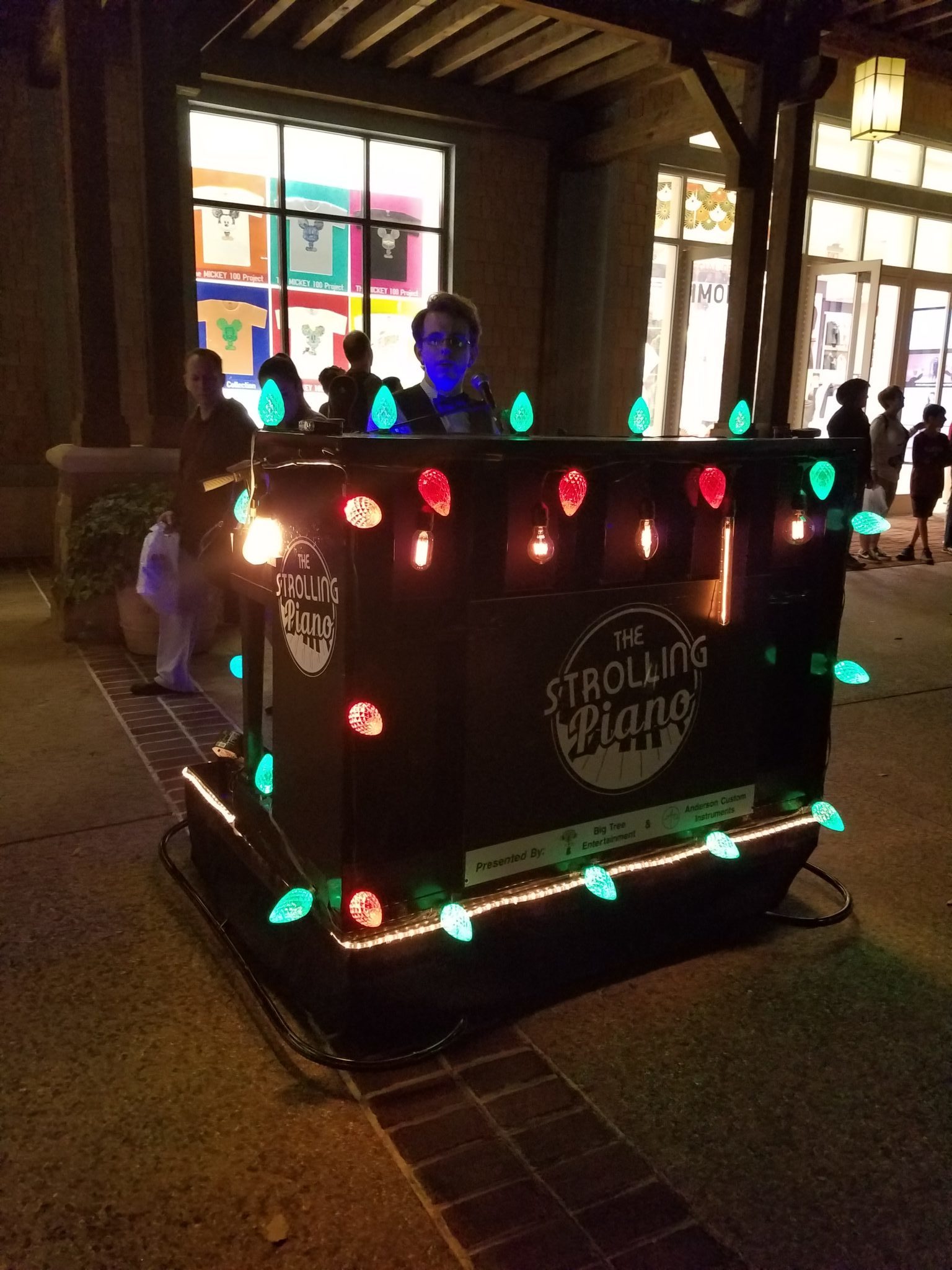 The Strolling Piano Provides Live Entertainment at Disney Springs