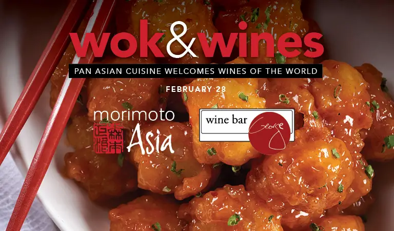 Morimoto Asia and Wine Bar George pair up for special ‘Wok and Wines’ Dinner