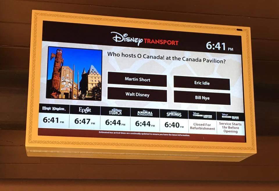 Trivia and Fun Facts added to Disney Digital Transportation Boards