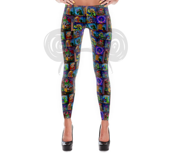 Beauty and the Beast Stained Glass Inspired Leggings