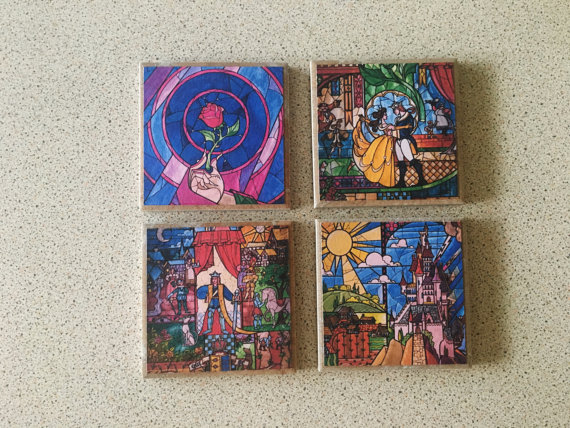 Invite Friends to Be Your Guest with Gorgeous Beauty and the Beast Coasters