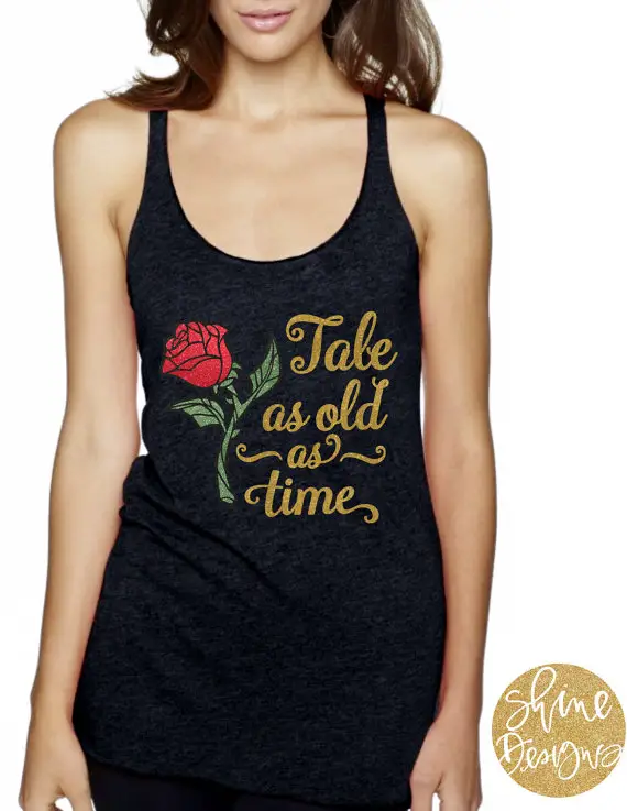 Glittering Tale as Old as Time Beauty and the Beast Shirt