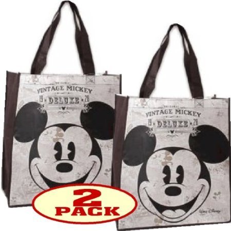 Reusable Vintage Mickey Mouse Tote Bags for Shopping and More