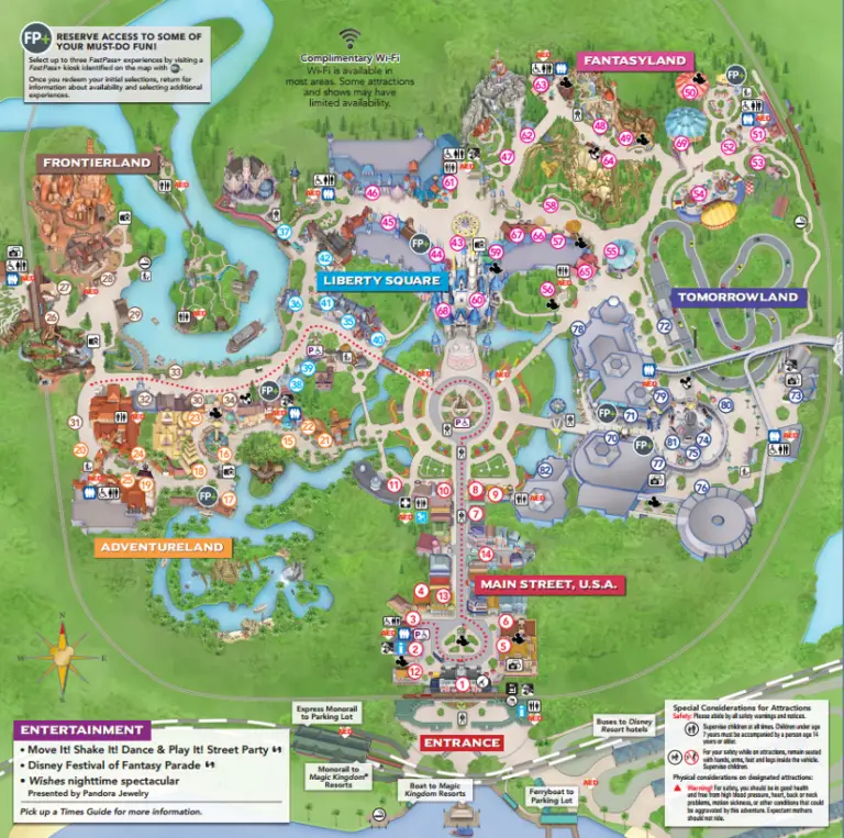 map magic kingdom disney world orlando florida