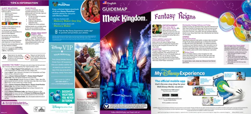 disney world disney world magic kingdom map 2017