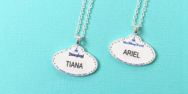 Personalized Disney Cast Member Name Tag Necklaces
