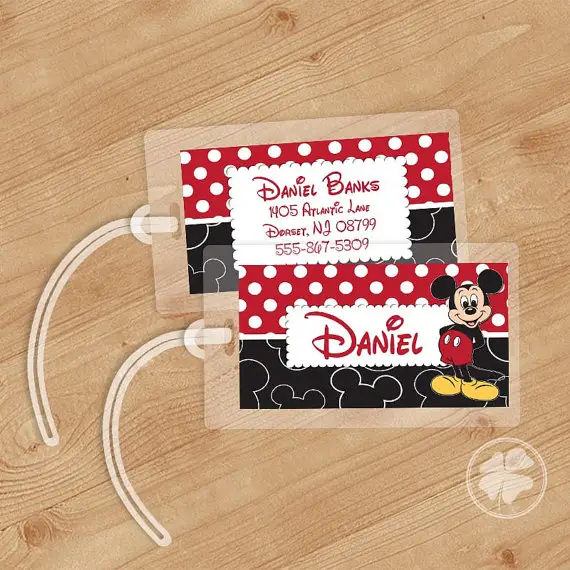 Travel in Disney Style with Fun Mickey Mouse Luggage Tags