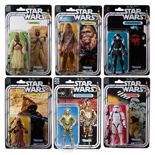 40th Anniversary Star Wars Series Black Action Figures