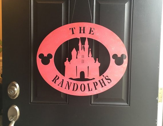 This Wooden Disney Door Sign is Perfect for Year Round Decor