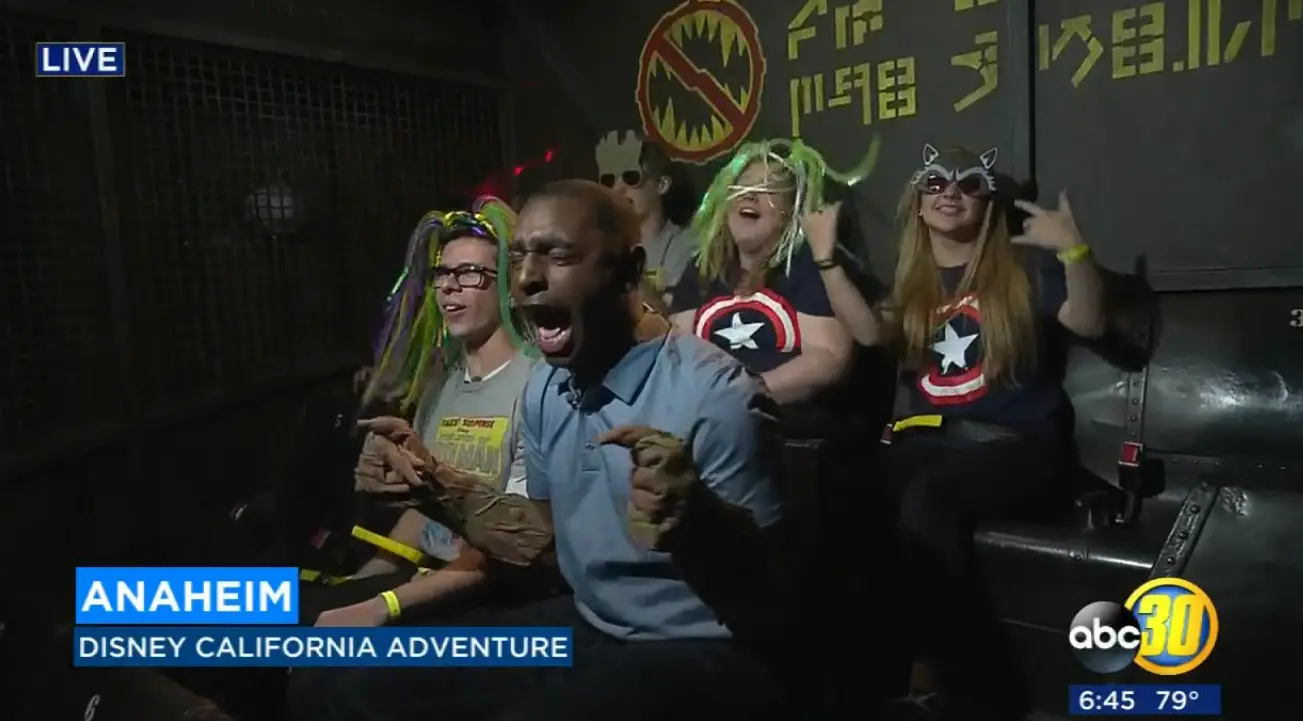 Local News Reporter Has Hilarious Reaction to Experiencing “Guardians of the Galaxy – Mission : Breakout!”