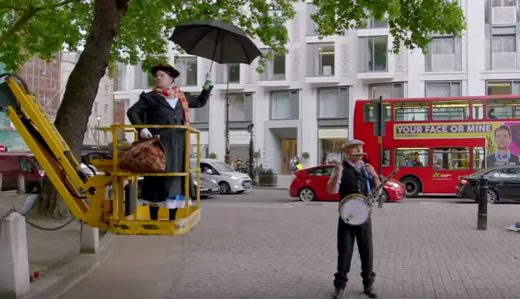 Sir Ben Kingsley & James Corden perform Mary Poppins the Musical