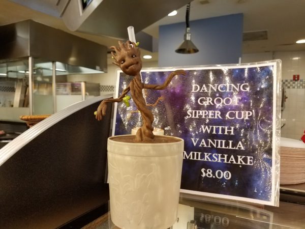 All Star Movies Resort Features Dancing Groot Sipper with Vanilla Milkshake