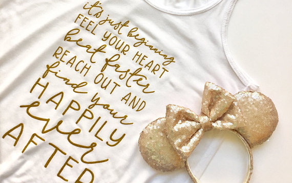 This Charming Happily Ever After Fireworks Inspired Tee is Golden