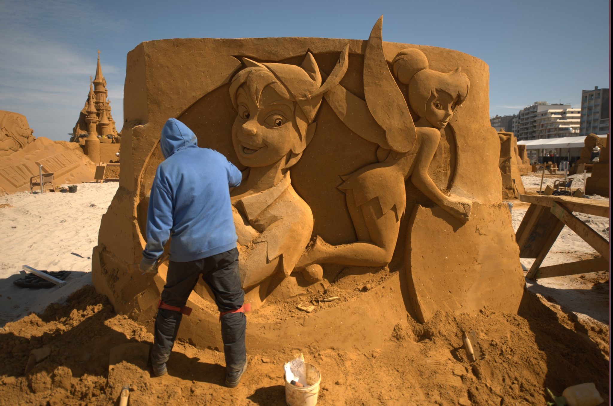 the Sand Sculpture Festival, Disney Sand Magic, on the beach of Ostend,  Belgium Stock Photo - Alamy