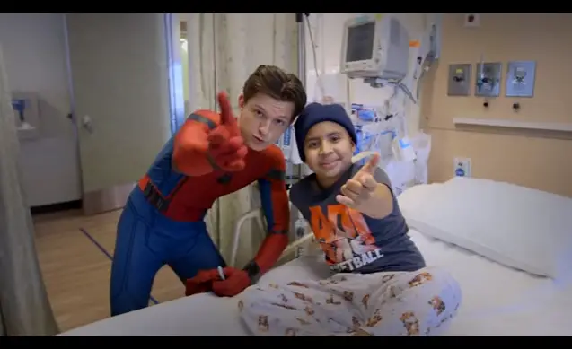 Tom Holland Visits Children’s Hospital Los Angeles In Full Spider-Man Outfit