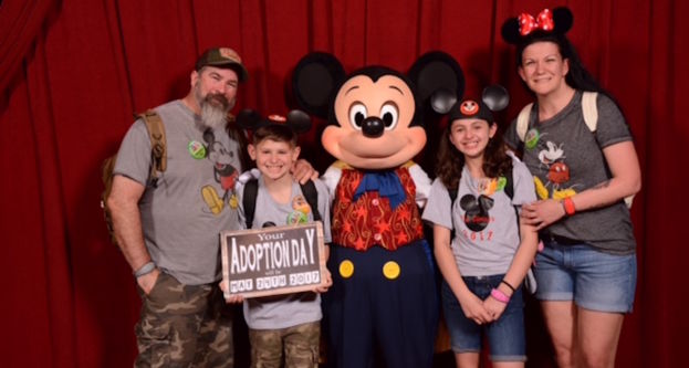 Mickey Helps Surprise Siblings with Adoption Announcement