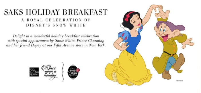 Enjoy a Magical Breakfast with Snow White at Saks Fifth Avenue this Holiday Season