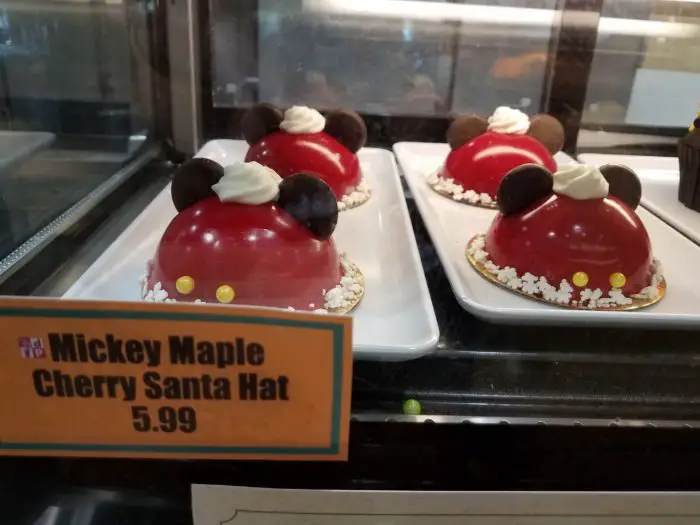 Mickey Maple Cherry Santa Hat Dome Cake is Perfect Holiday Treat at All Star Resorts