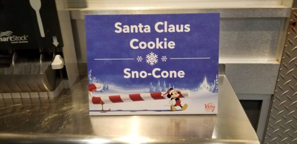 Santa Claus Cookie and Sno-Cone Sign