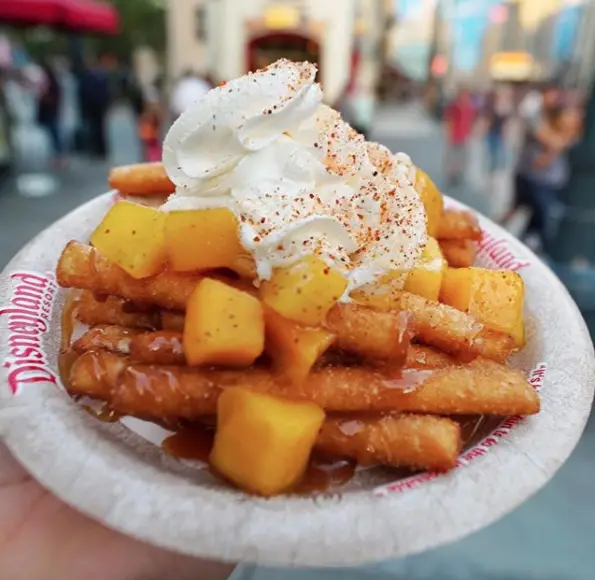 Disneyland Snack Alert – Funnel Cake Fries With Sweet Mangos and a Spicy Chile-Lime Sugar