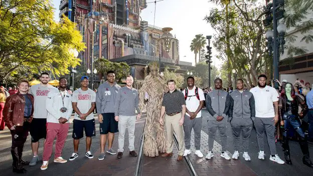 The Oklahoma Sooners and Georgia Bulldogs Visit Disneyland Ahead of Appearance in The Rose Bowl