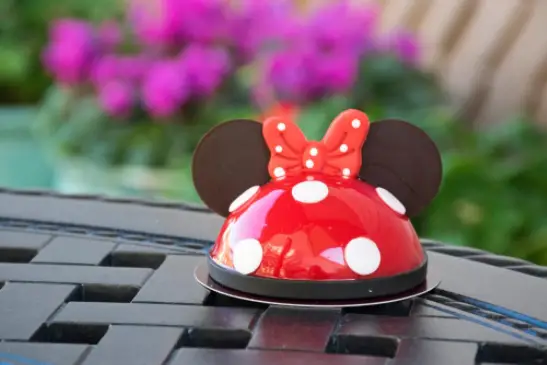 Rock the Dots with this Minnie Mouse Mousse Cake at Amorette’s in Disney Springs