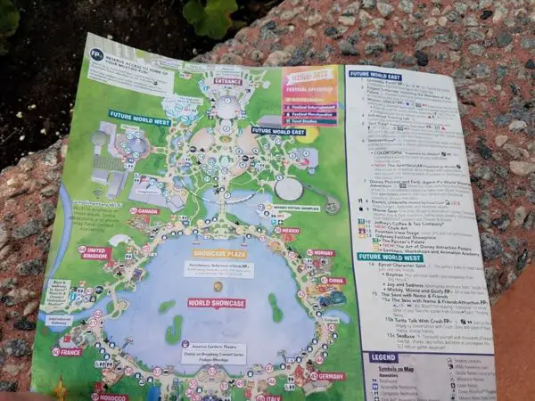 Festival of the Arts Epcot Map Close-up