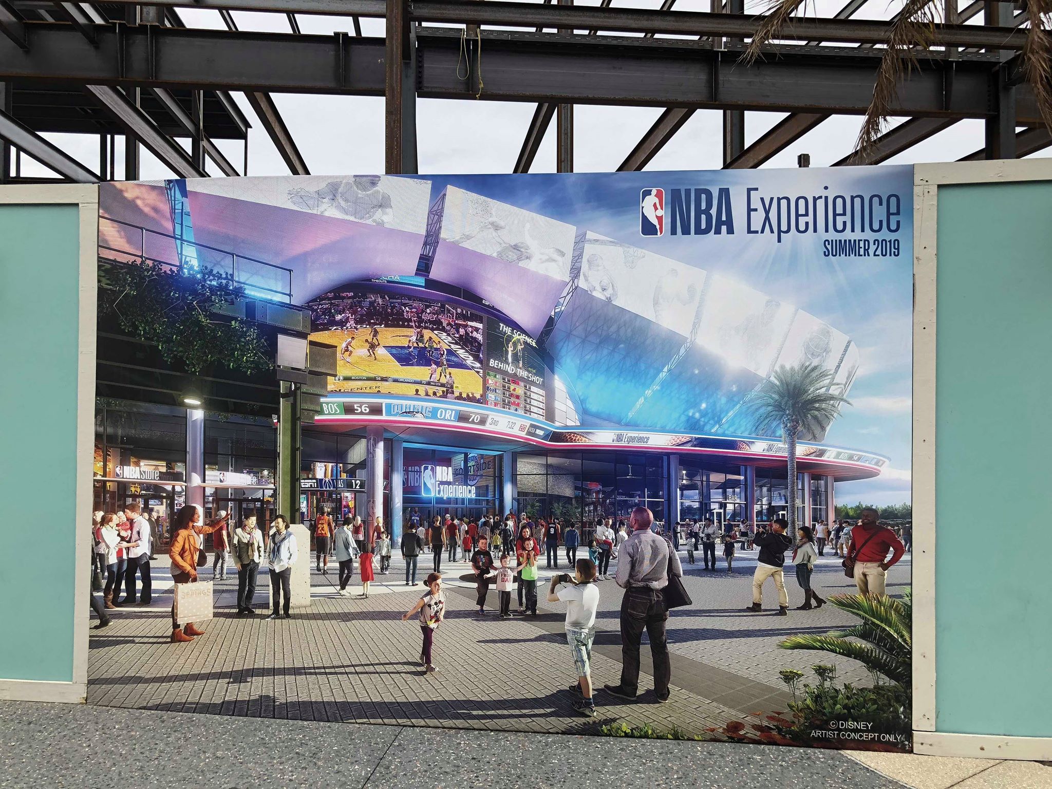 Construction Update in NBA Experience Coming to Disney Springs