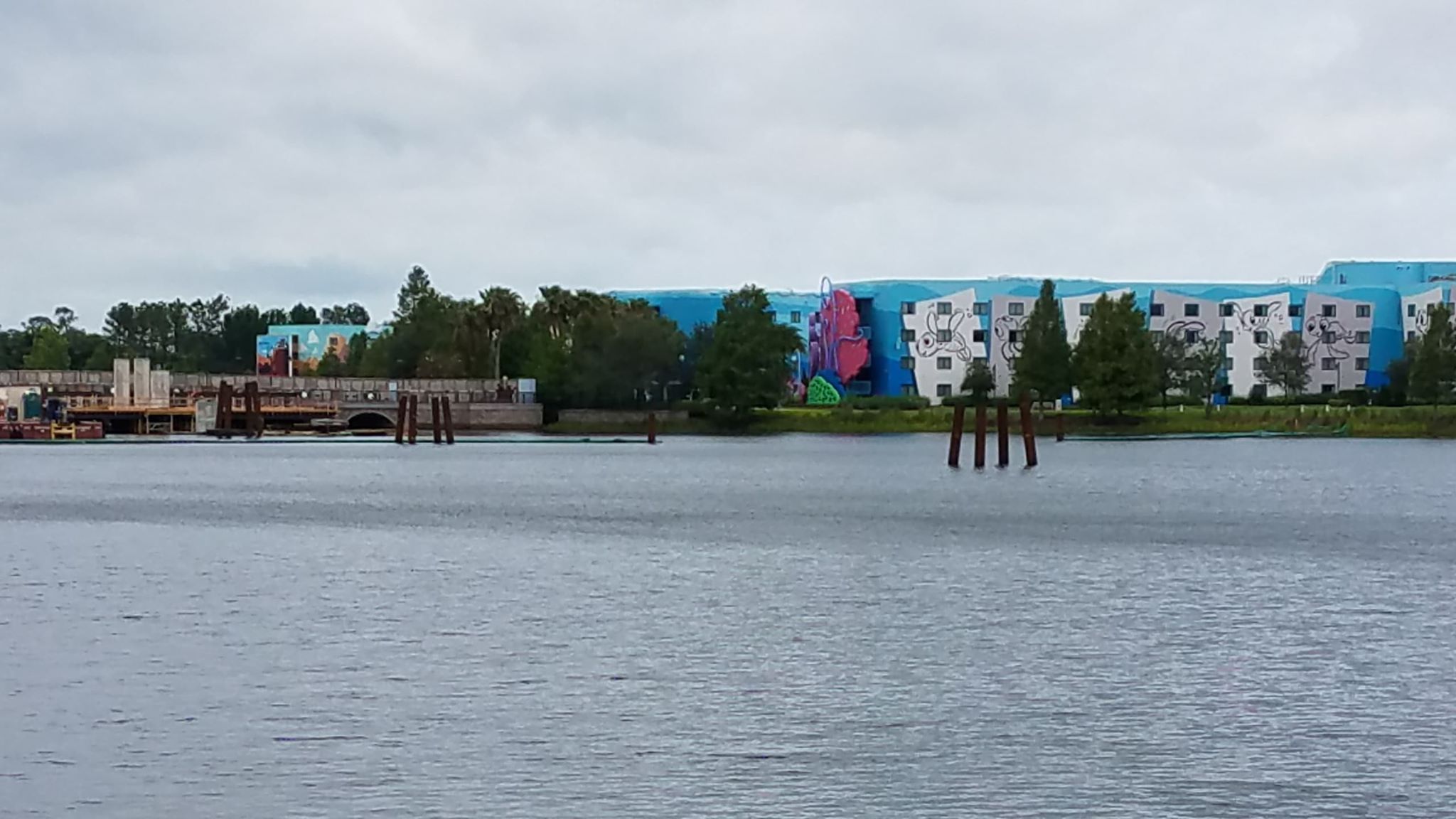 Progress of Disney Skyliner at Pop Centurt and Art of Animation Station