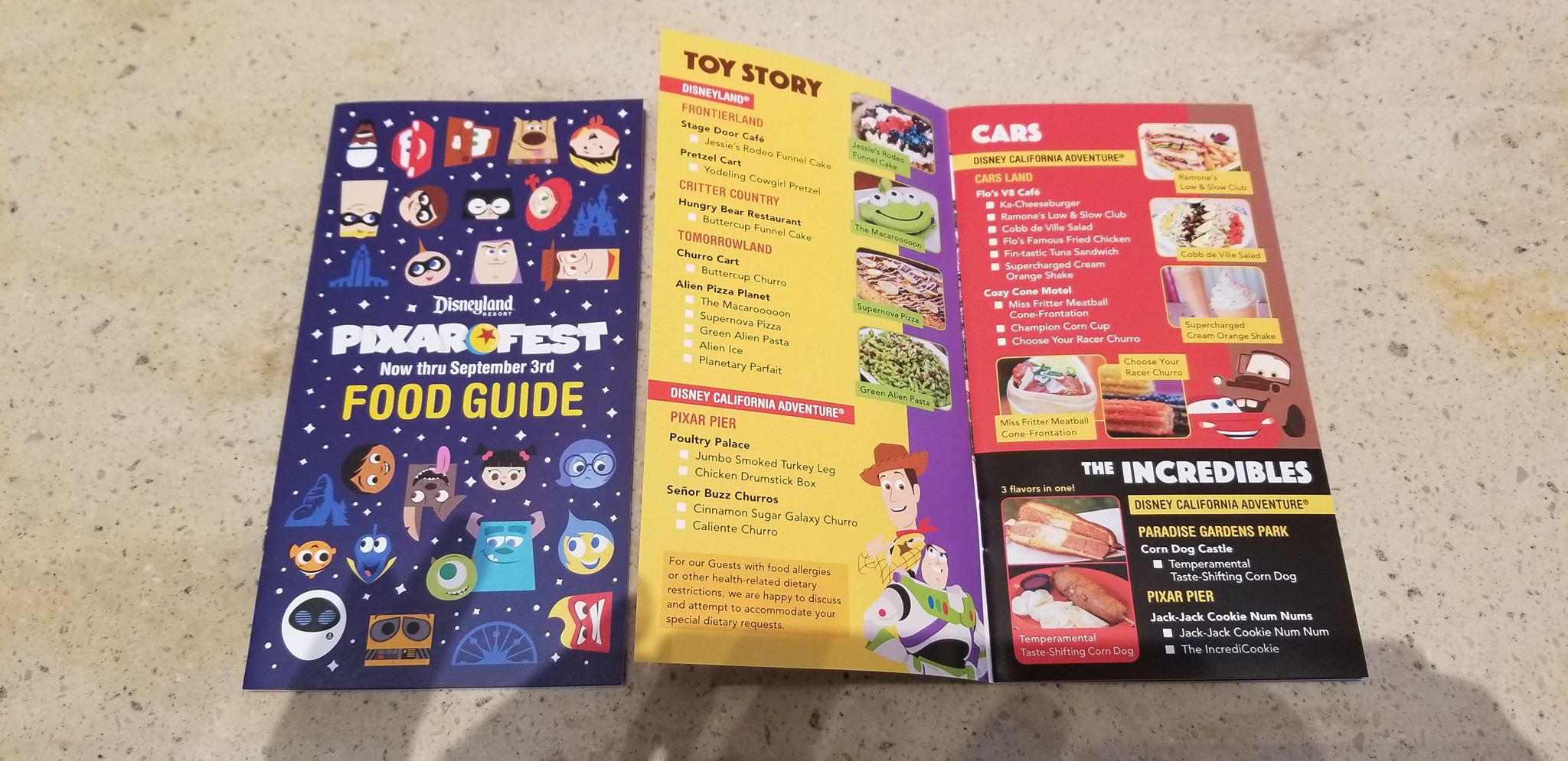 Pixar Fest Food Guide Chip and Company