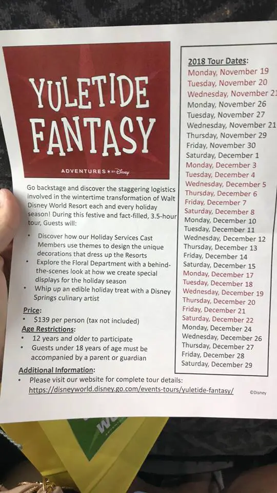 yuletide fantasy tour