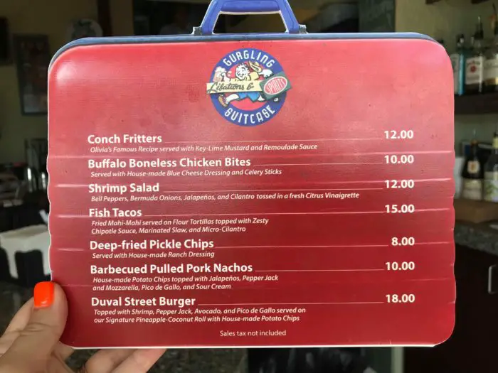 New Menu Items at The Gurgling Suitcase at Disney's Old Key West Resort