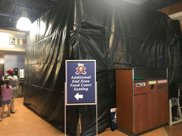 The End Zone Food Court Refurbishment Continues at Disney's All Star Sports Resort