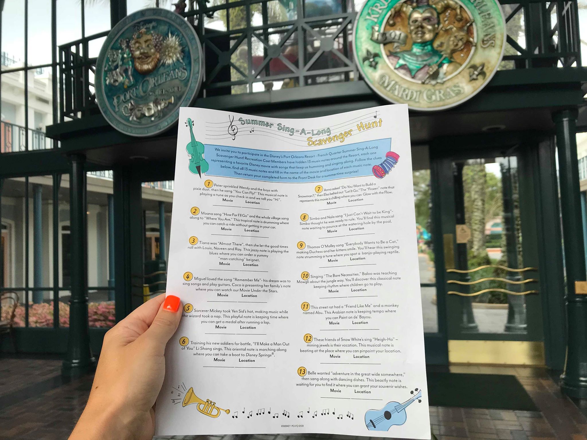 Summer Sing-A-Long Scavenger Hunt is a Hit at Port Orleans French Quarter