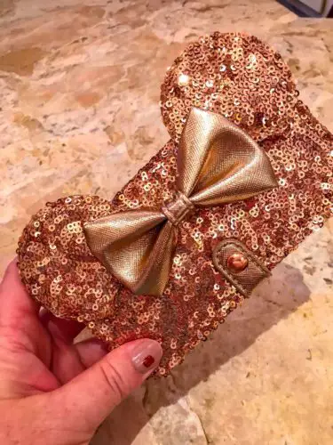 The Rose Gold Minnie iPhone Wallet Shimmers and Shines